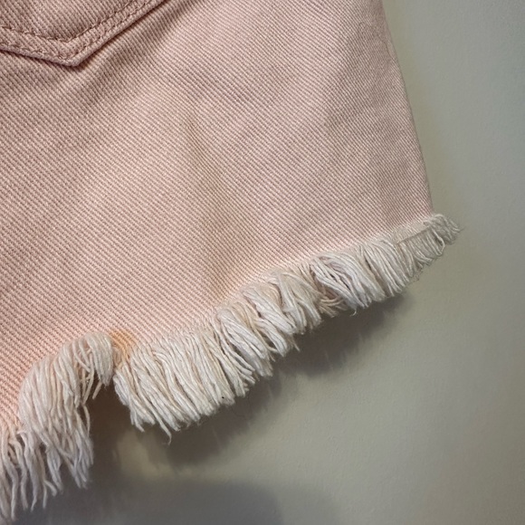KanCan High-Rise Frayed Shorts- Sakura Wash - Picture 8 of 8